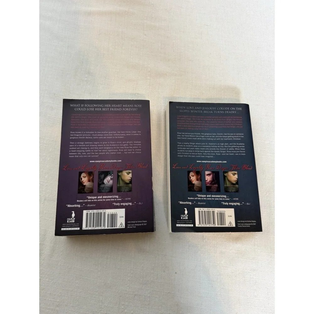Vampire Academy Frostbite & Shadow Kiss Paperback Book Lot Richelle Mead